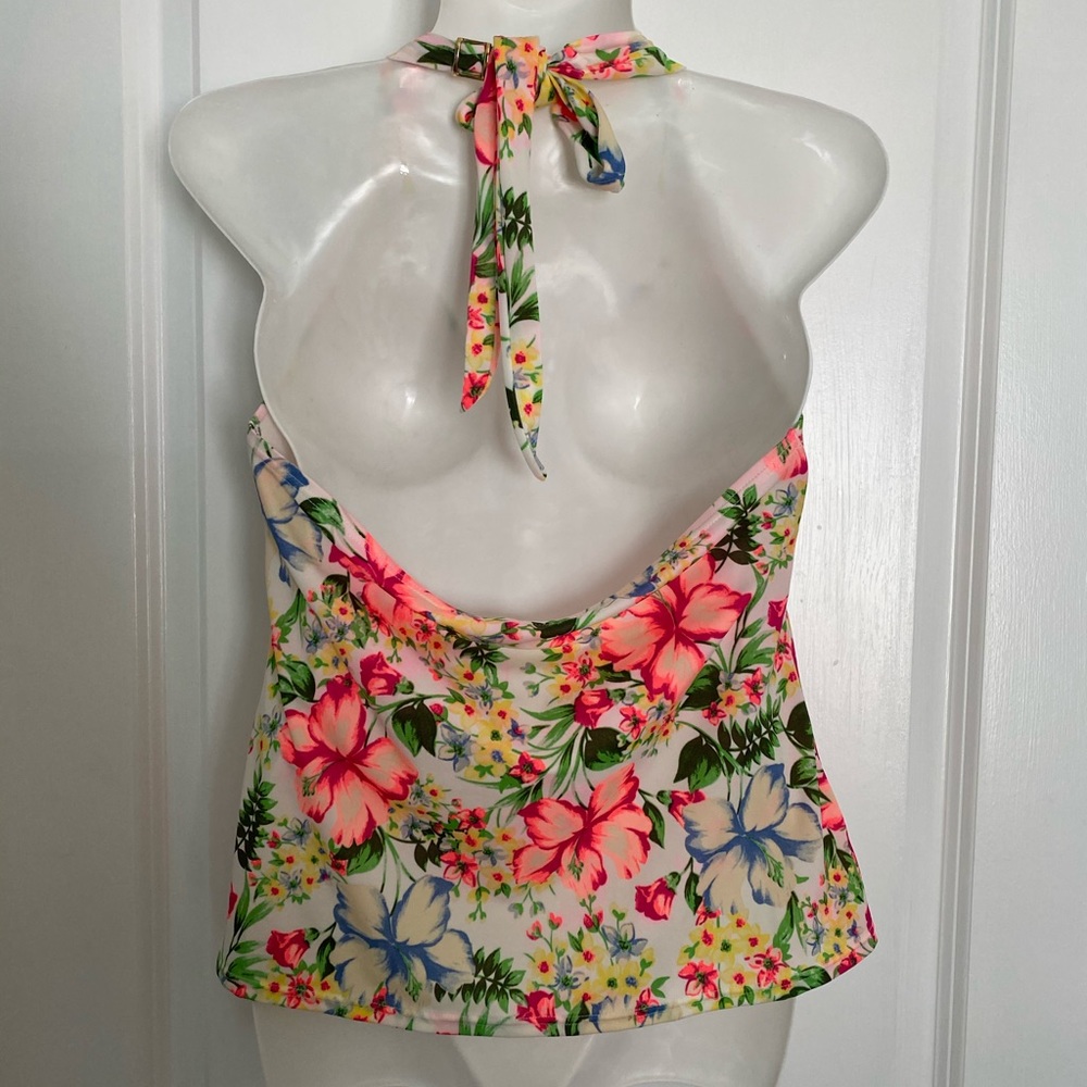 Victoria's Secret Floral Bikini Top - Pink, Green, White - Picture 4 of 5